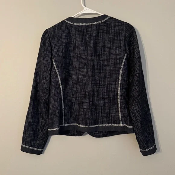 Jones New York Navy Textured Blazer (A2-8) - Picture 2 of 3